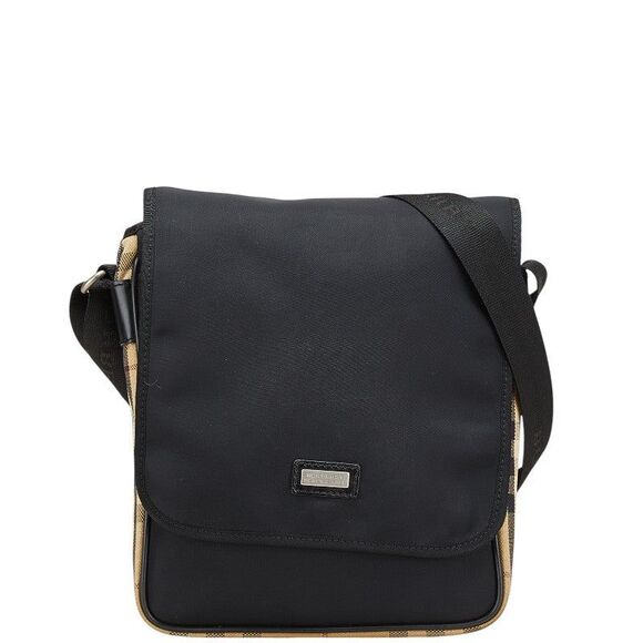 Burberry Nova Check Nylon Leather Shoulder Bag - Picture 1 of 10